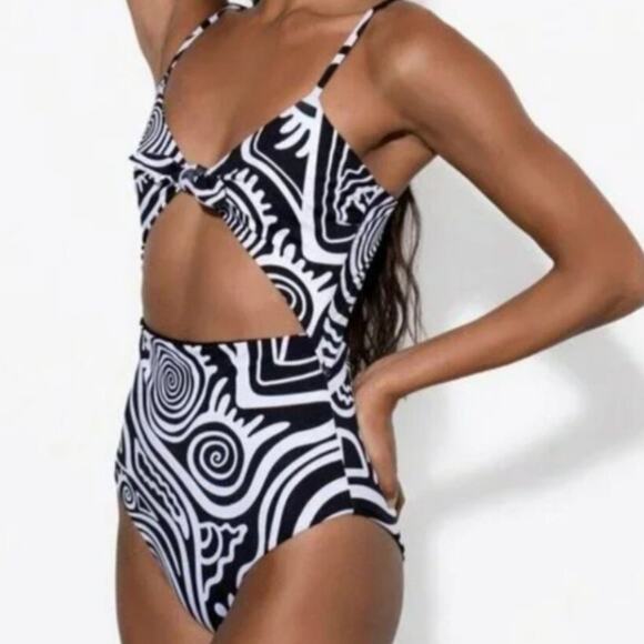 Mara Hoffman Black and White Kia One Piece Swimsuit XS - Picture 10 of 10